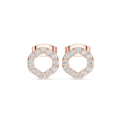Round Stud Lab Grown Diamond Earrings