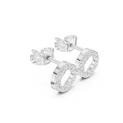 Round Stud Lab Grown Diamond Earrings