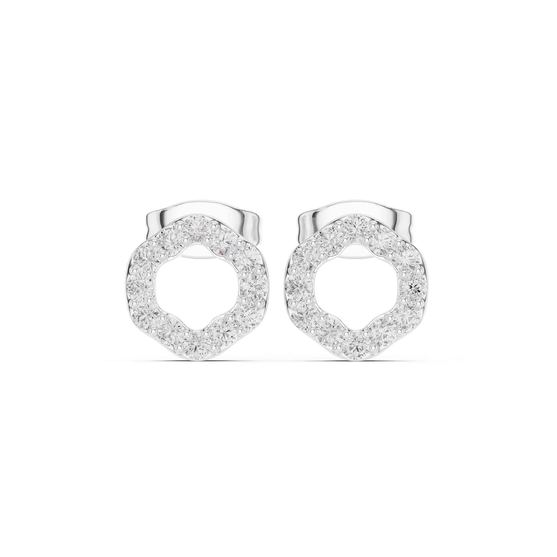 Round Stud Lab Grown Diamond Earrings