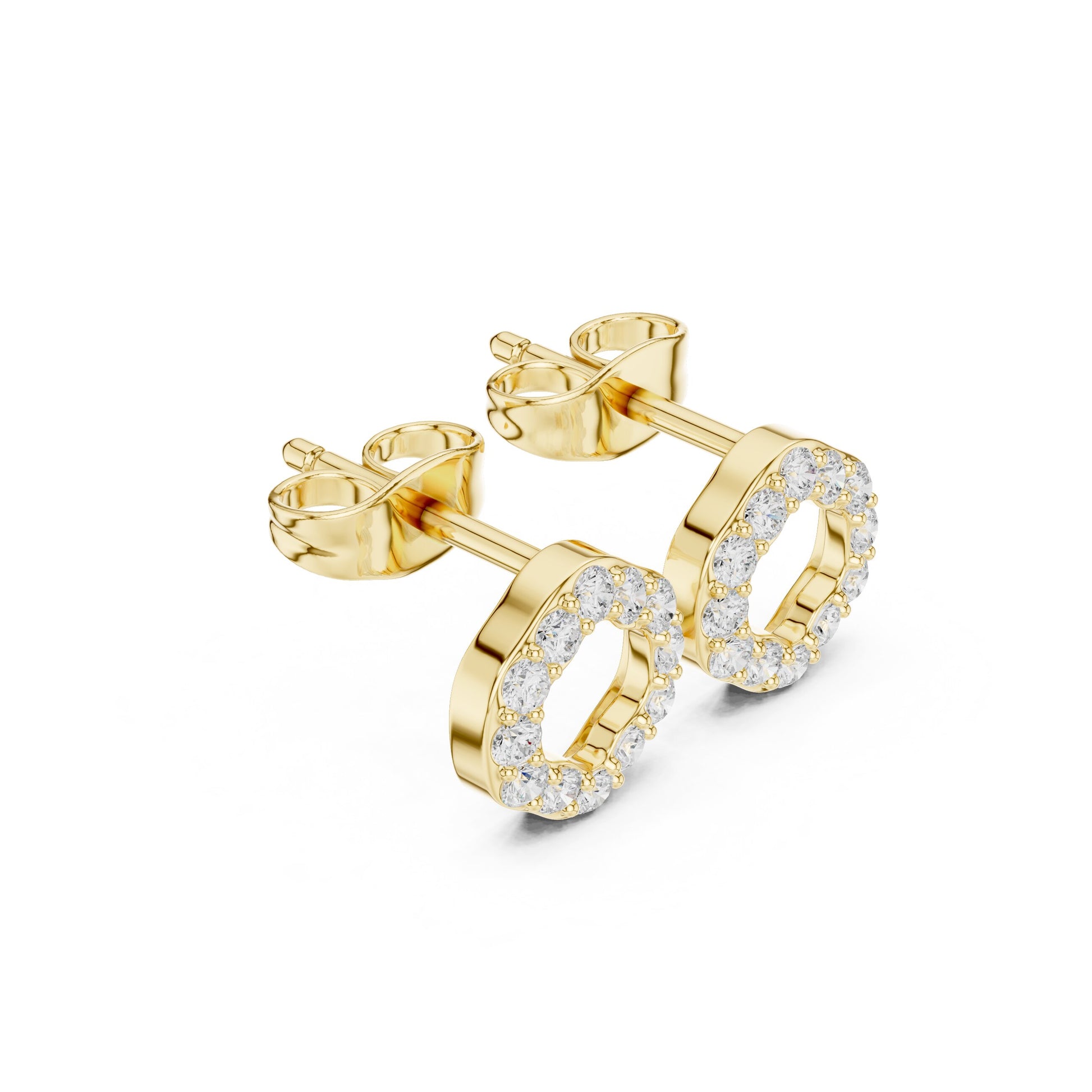 Round Stud Lab Grown Diamond Earrings
