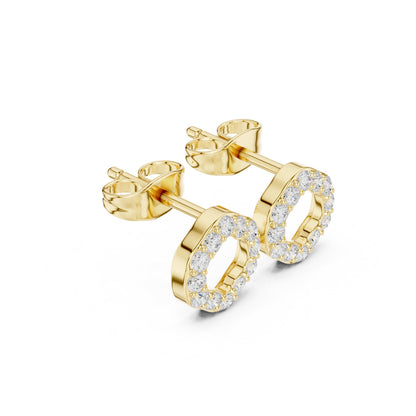Round Stud Lab Grown Diamond Earrings