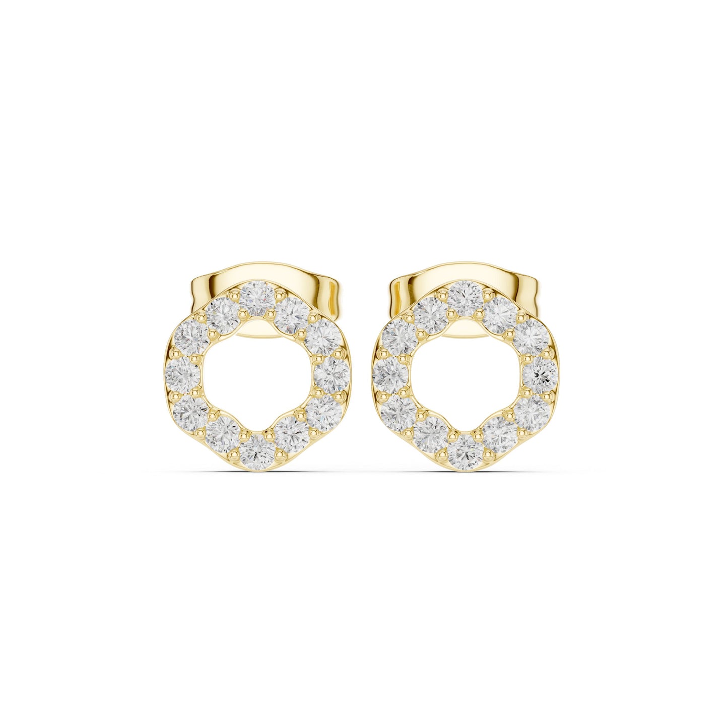 Round Stud Lab Grown Diamond Earrings