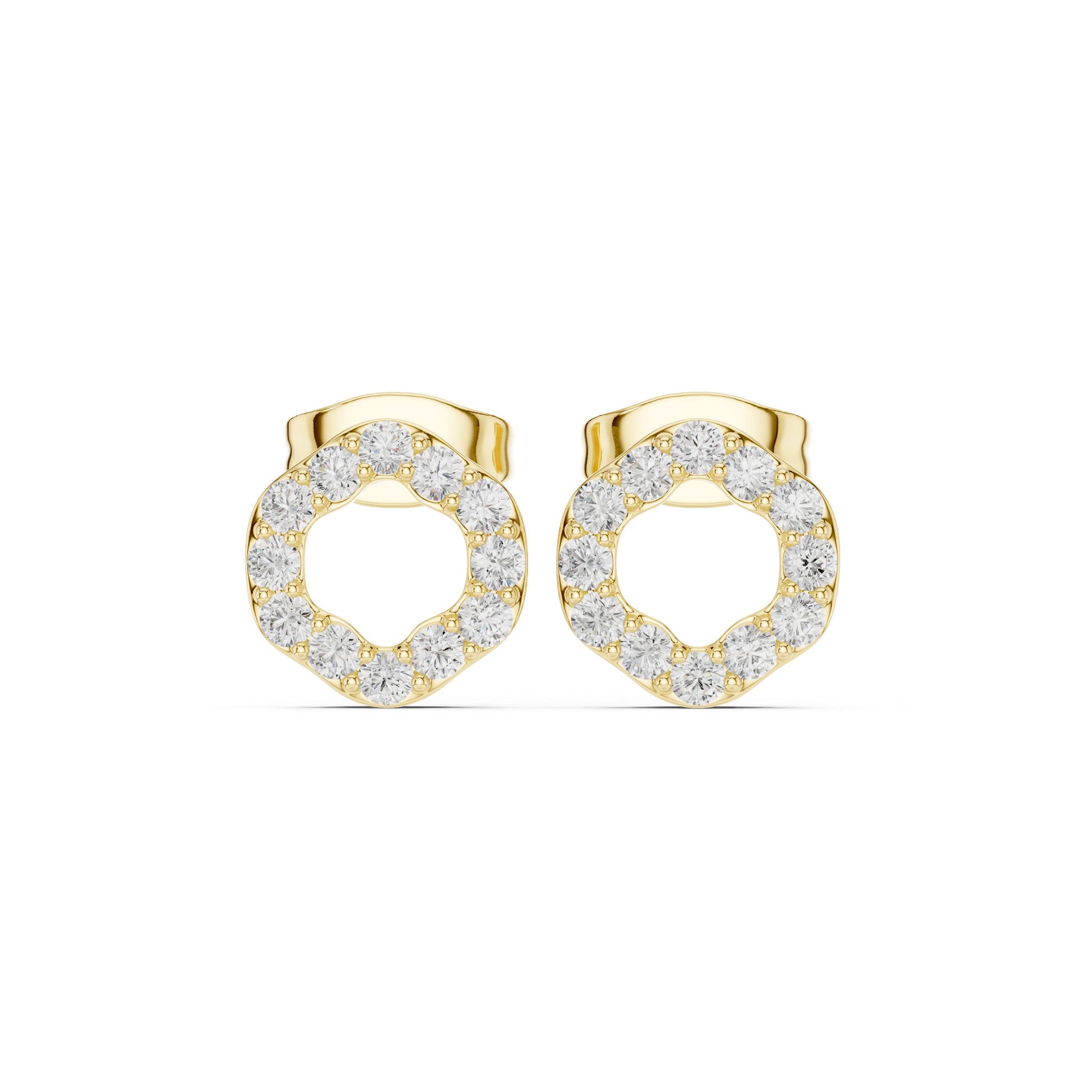 Round Stud Lab Grown Diamond Earrings