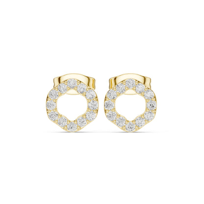 Round Stud Lab Grown Diamond Earrings