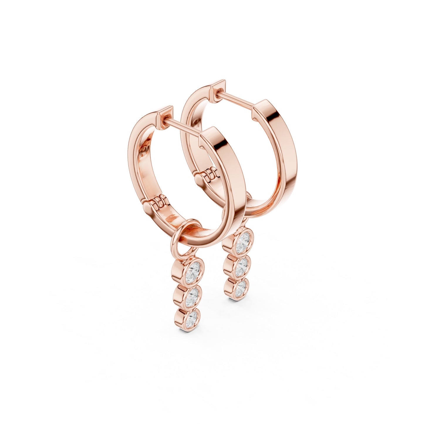 Oval Huggie Lab Grown Diamond Earrings