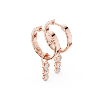 Oval Huggie Lab Grown Diamond Earrings