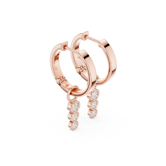 Oval Huggie Lab Grown Diamond Earrings