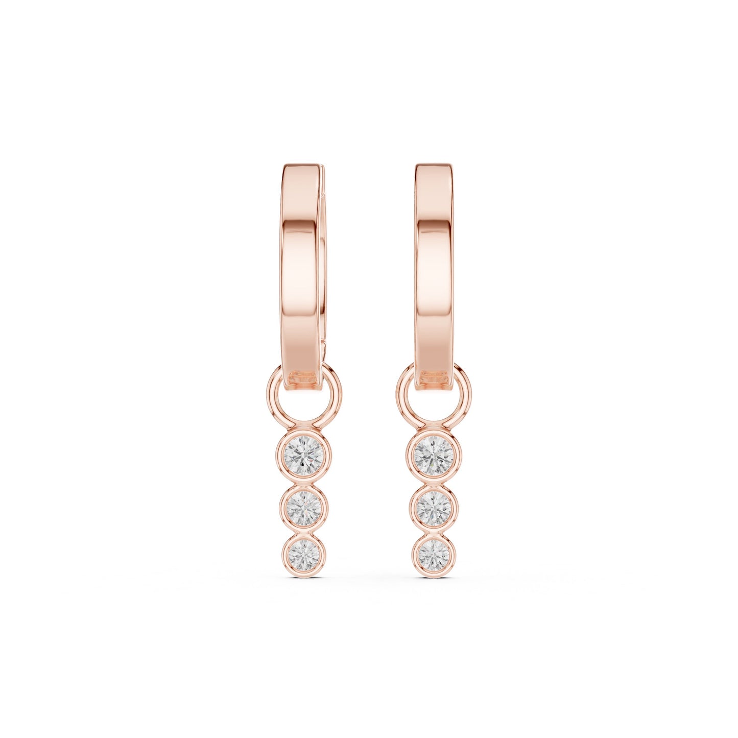 Oval Huggie Lab Grown Diamond Earrings