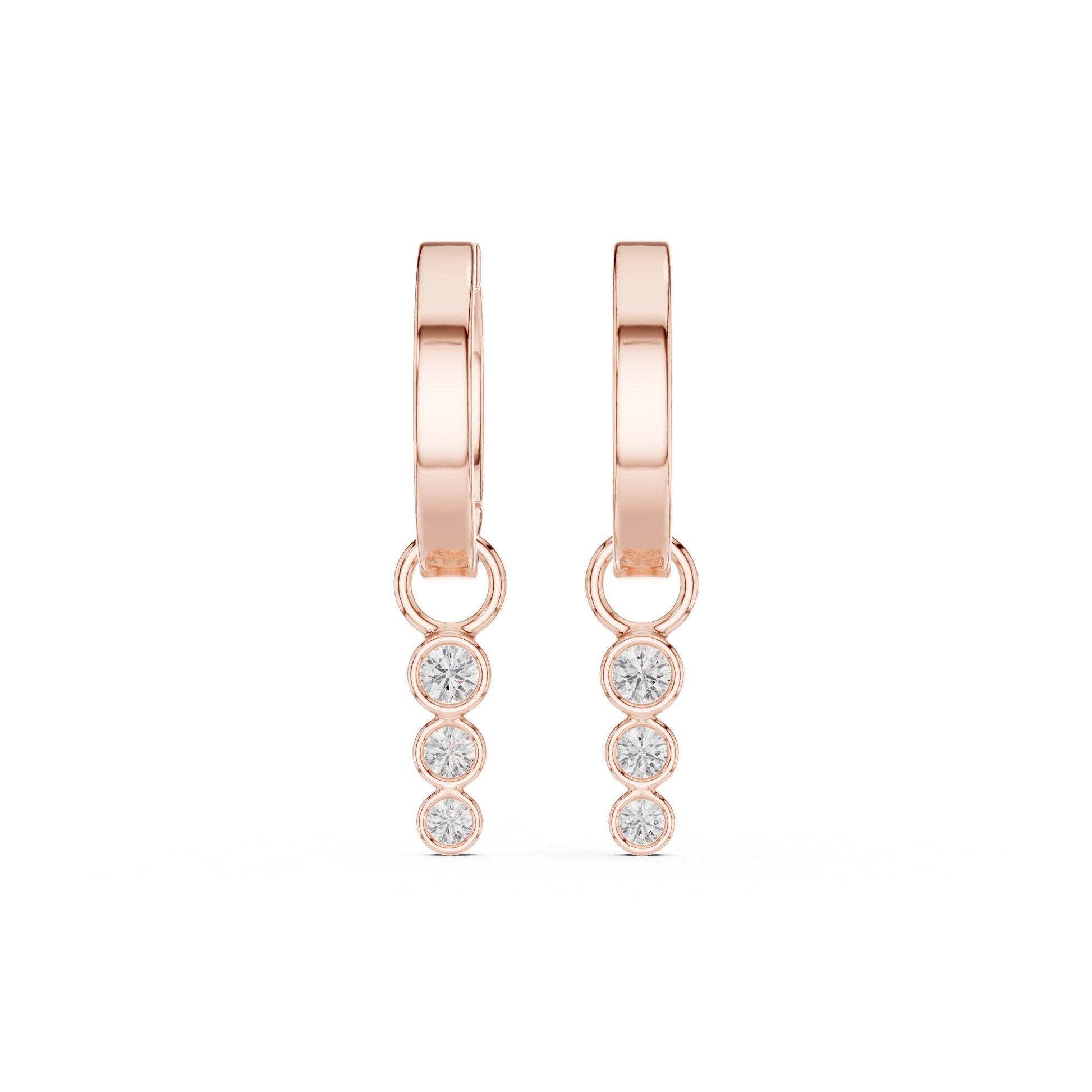 Oval Huggie Lab Grown Diamond Earrings