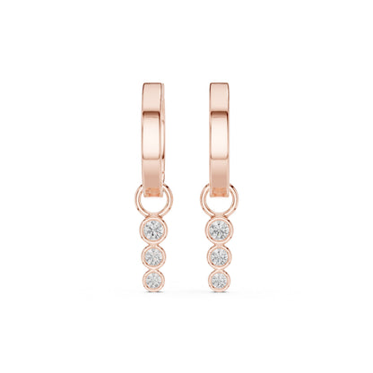 Oval Huggie Lab Grown Diamond Earrings