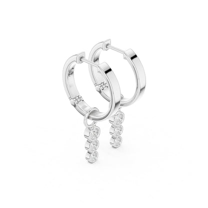 Oval Huggie Lab Grown Diamond Earrings