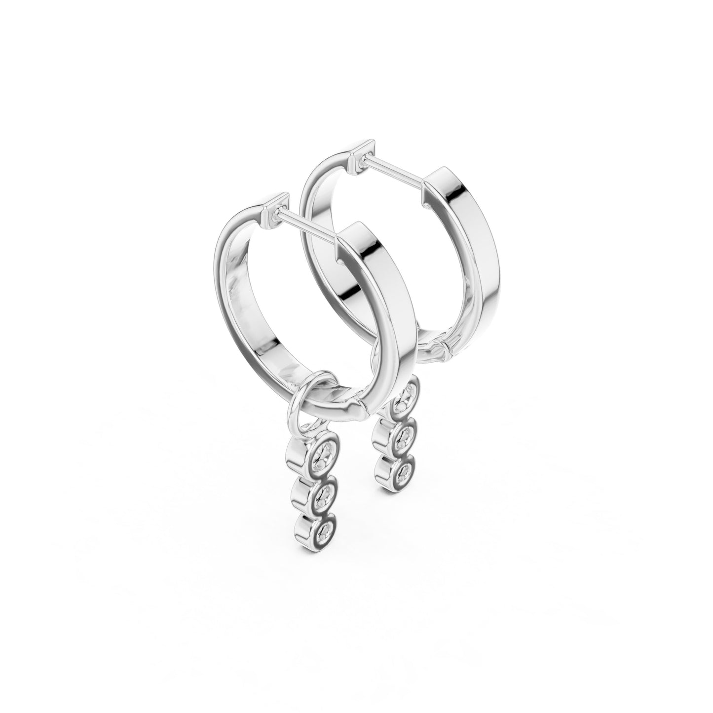Oval Huggie Lab Grown Diamond Earrings
