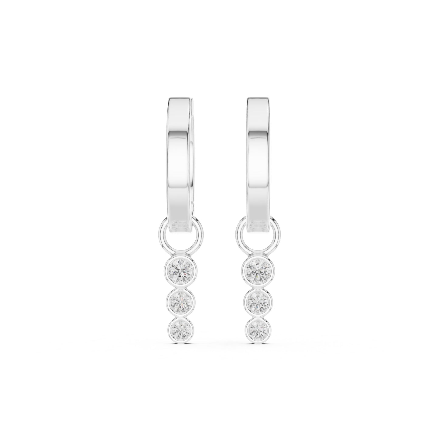 Oval Huggie Lab Grown Diamond Earrings