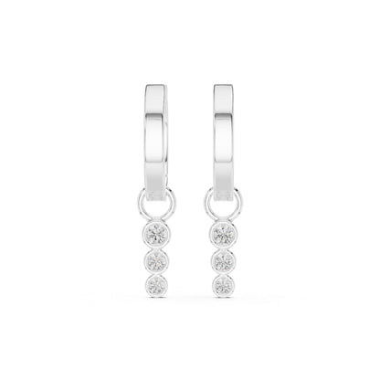 Oval Huggie Lab Grown Diamond Earrings