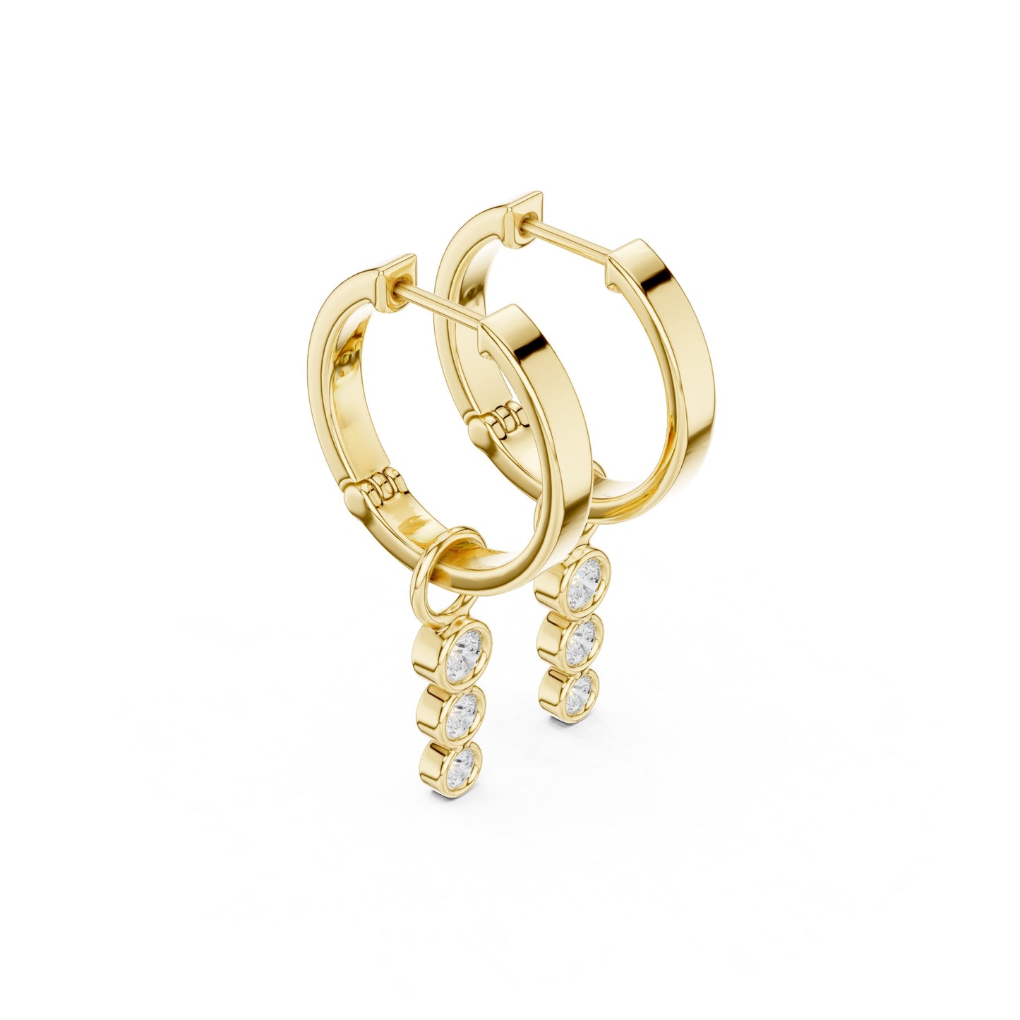 Oval Huggie Lab Grown Diamond Earrings