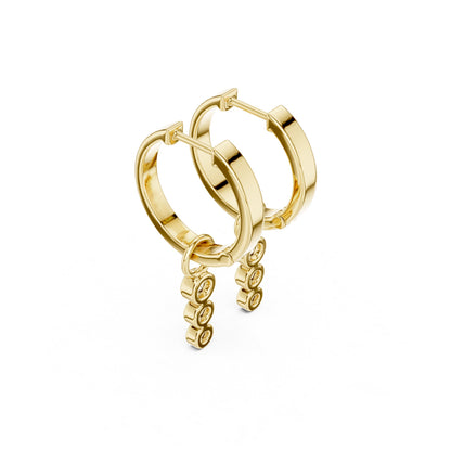 Oval Huggie Lab Grown Diamond Earrings