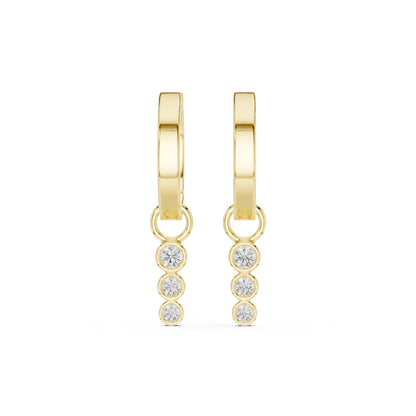 Oval Huggie Lab Grown Diamond Earrings