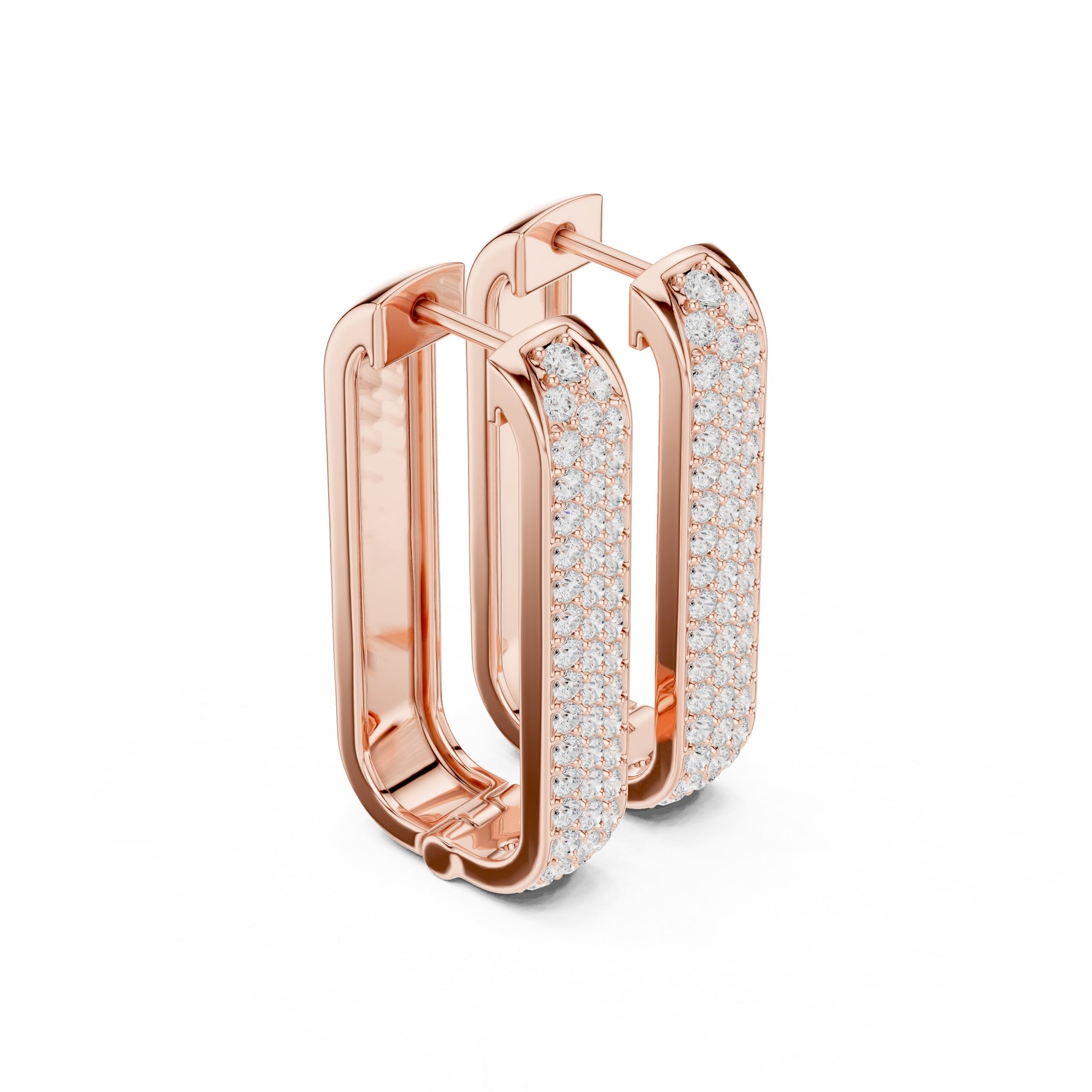 Round Huggie Lab Grown Diamond Earrings