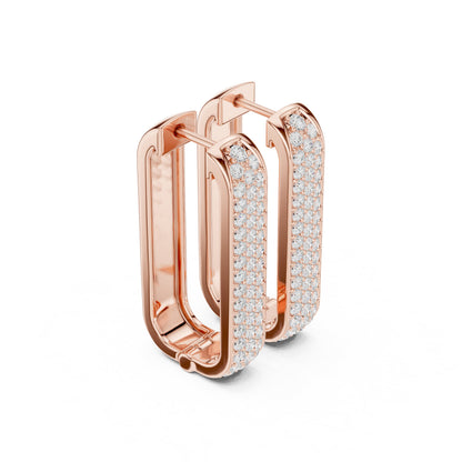 Round Huggie Lab Grown Diamond Earrings