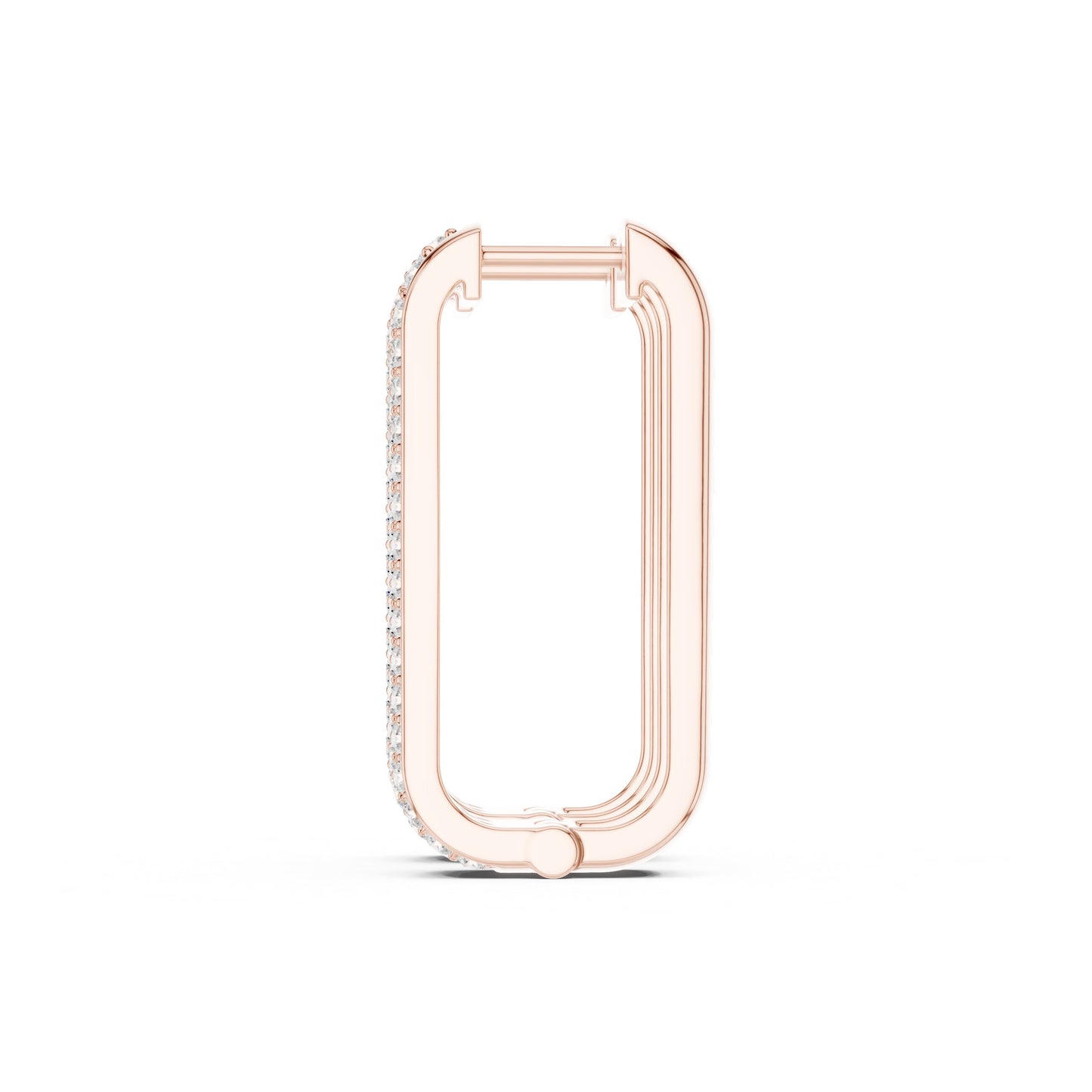 Round Huggie Lab Grown Diamond Earrings