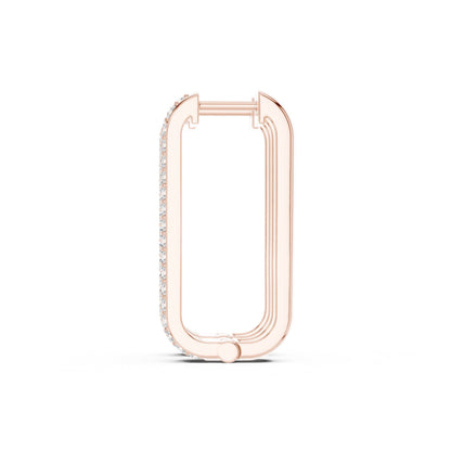 Round Huggie Lab Grown Diamond Earrings