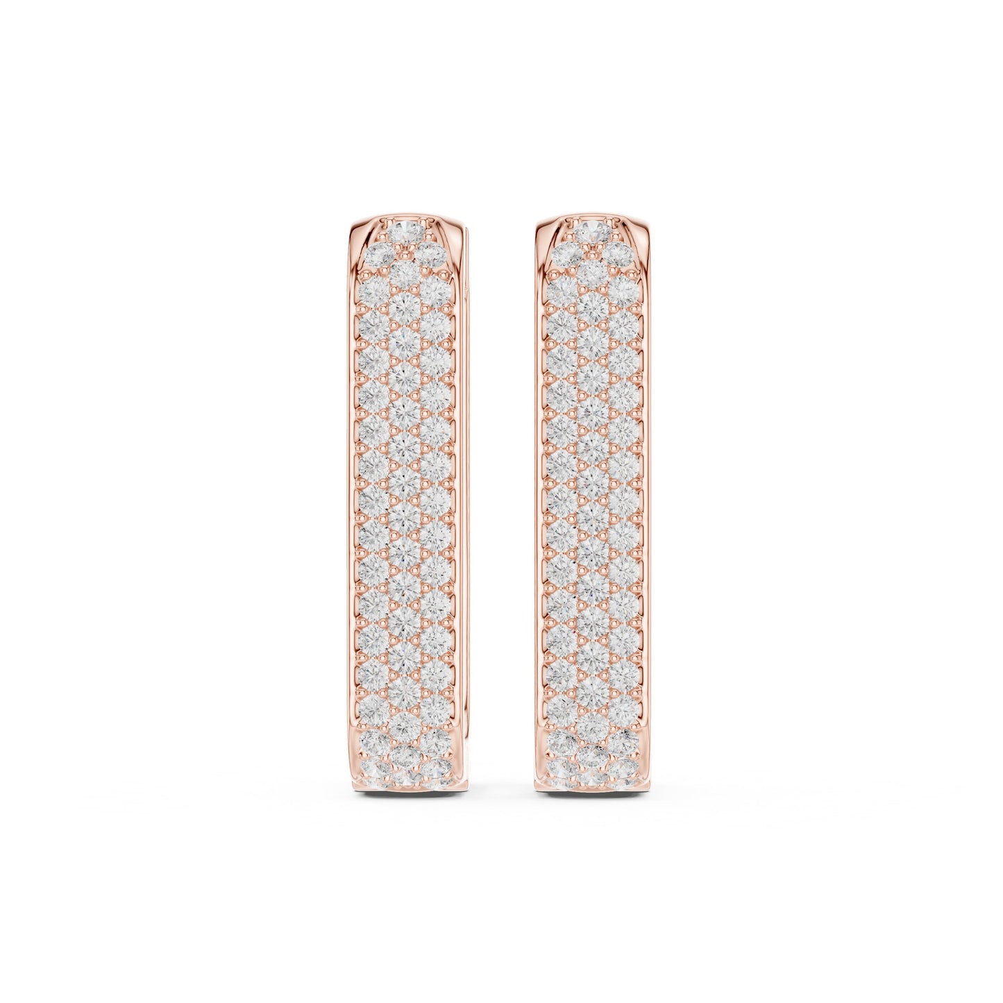 Round Huggie Lab Grown Diamond Earrings