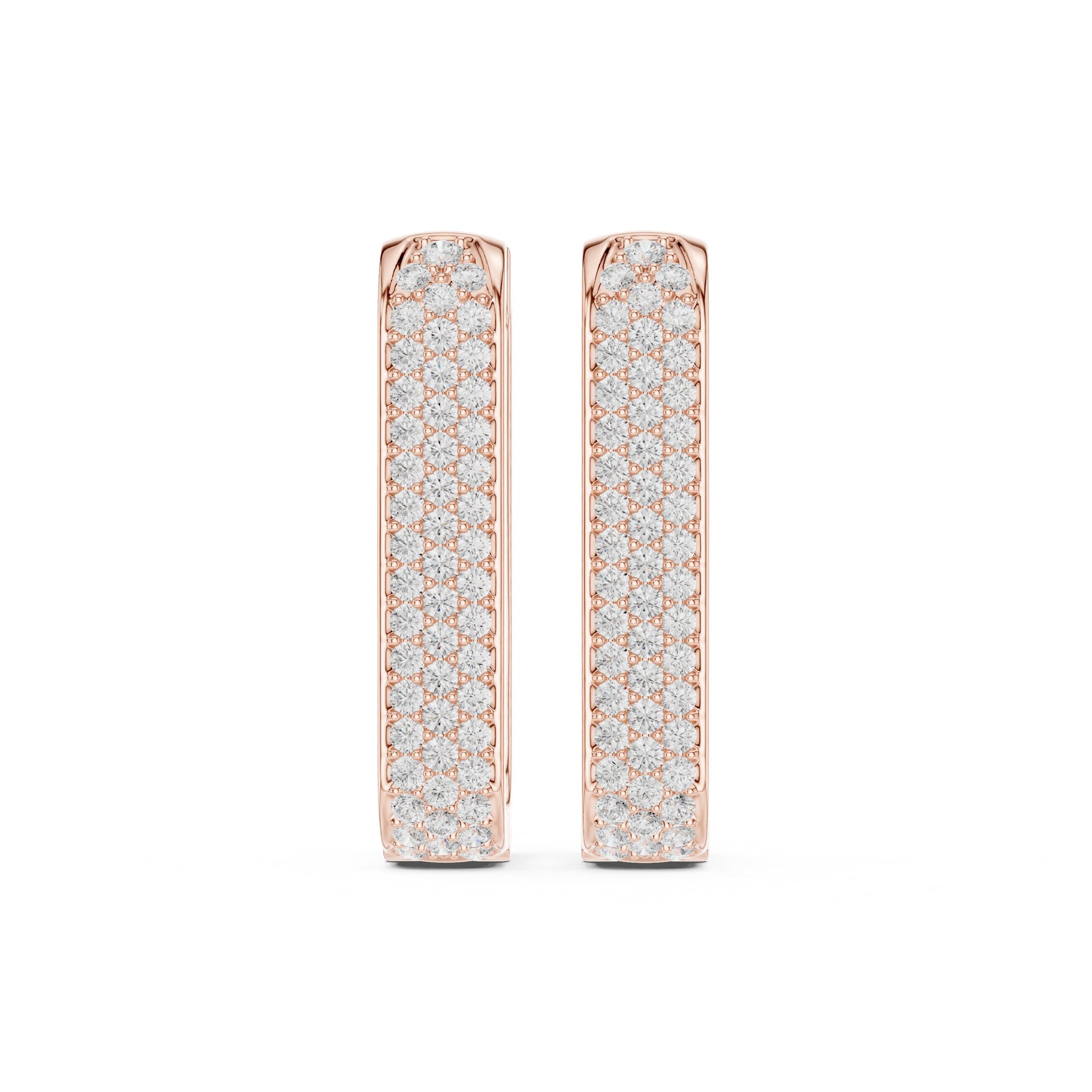 Round Huggie Lab Grown Diamond Earrings