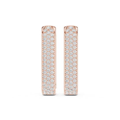 Round Huggie Lab Grown Diamond Earrings