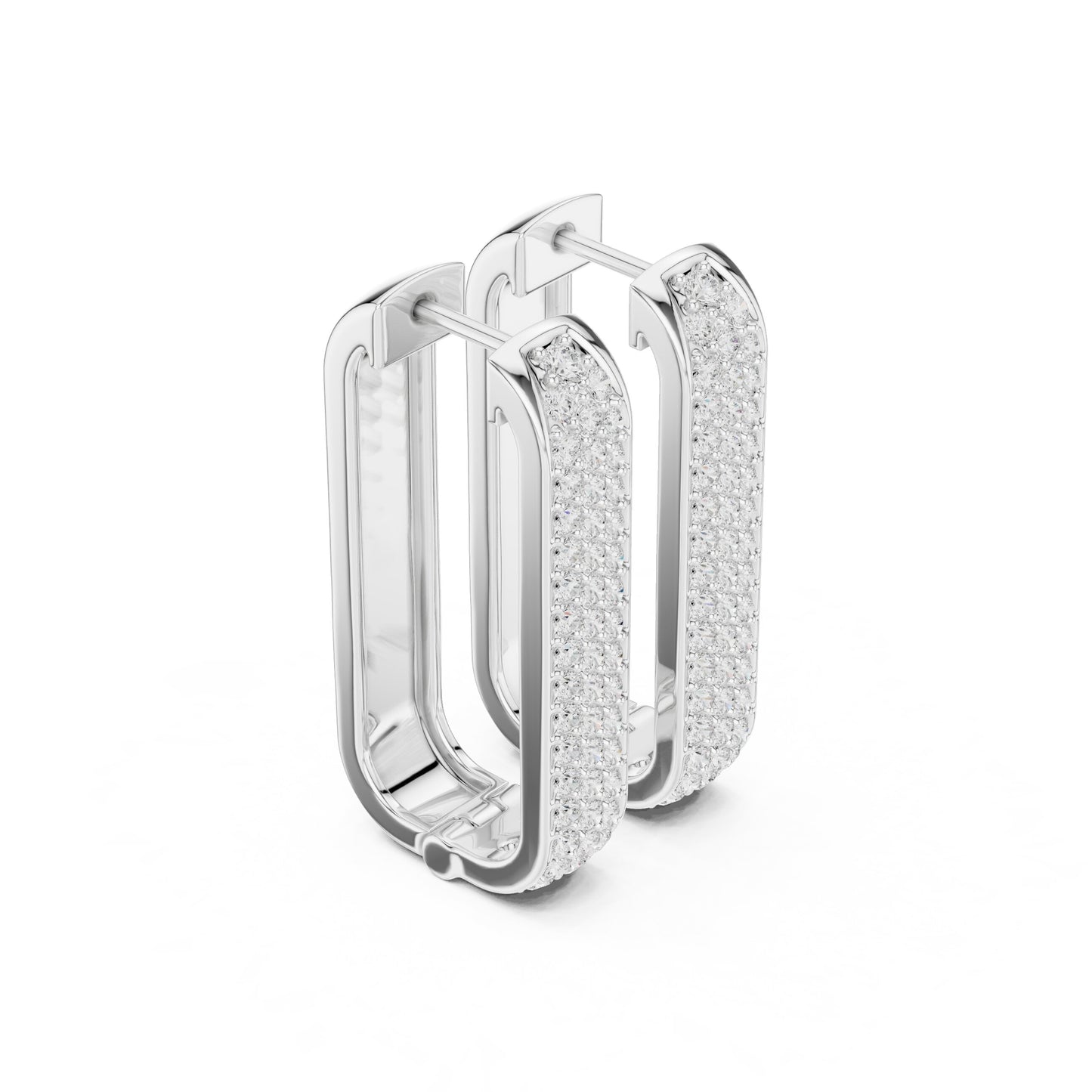 Round Huggie Lab Grown Diamond Earrings