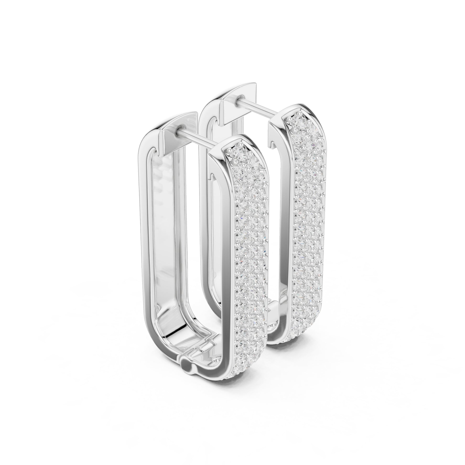 Round Huggie Lab Grown Diamond Earrings