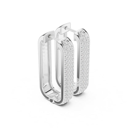 Round Huggie Lab Grown Diamond Earrings