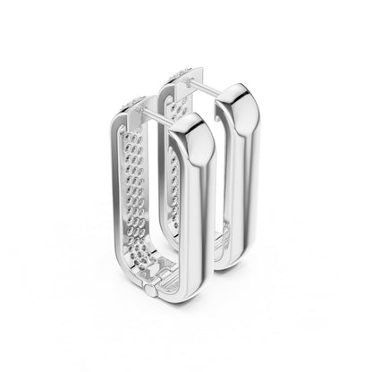 Round Huggie Lab Grown Diamond Earrings