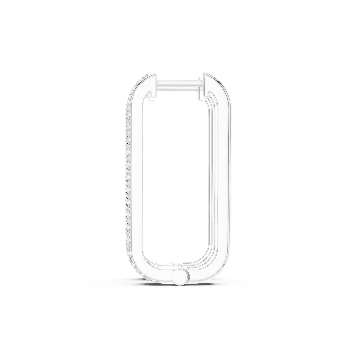 Round Huggie Lab Grown Diamond Earrings