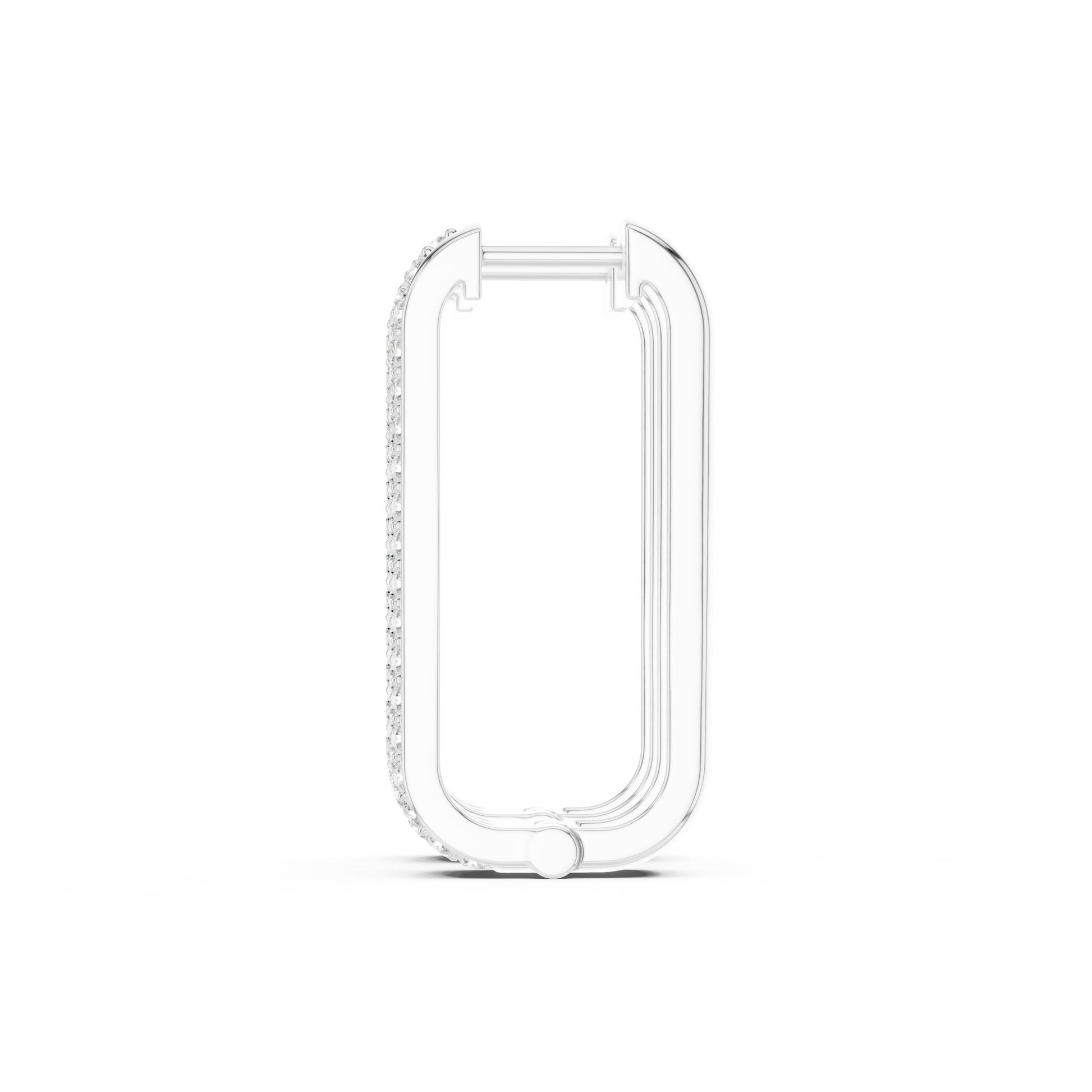 Round Huggie Lab Grown Diamond Earrings