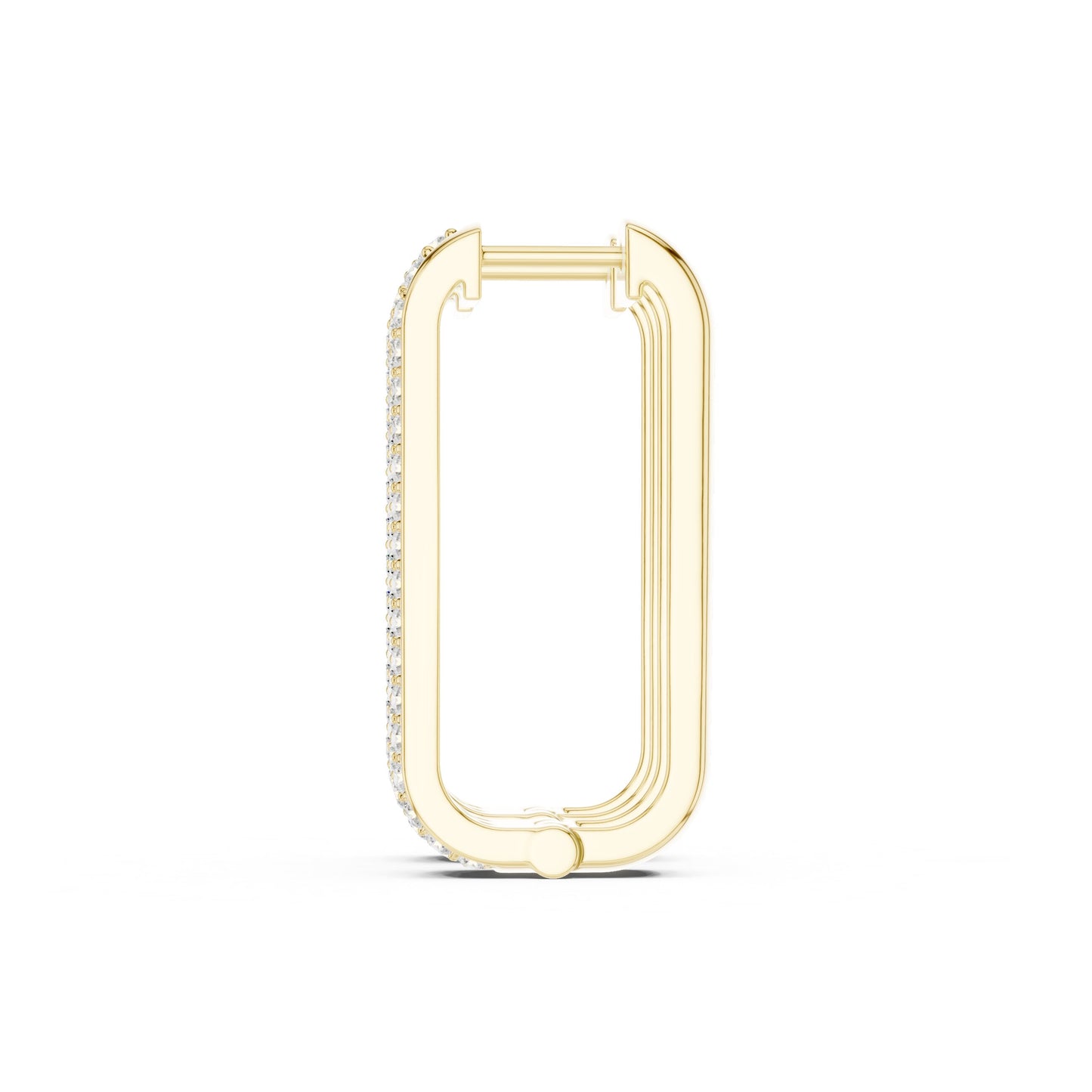 Round Huggie Lab Grown Diamond Earrings