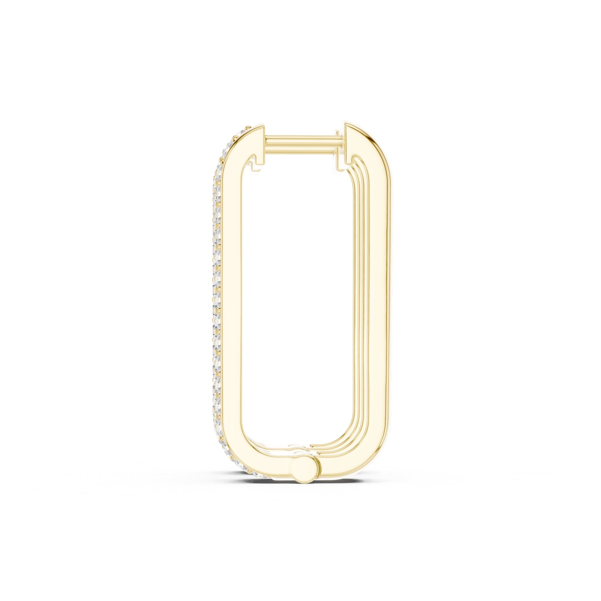 Round Huggie Lab Grown Diamond Earrings