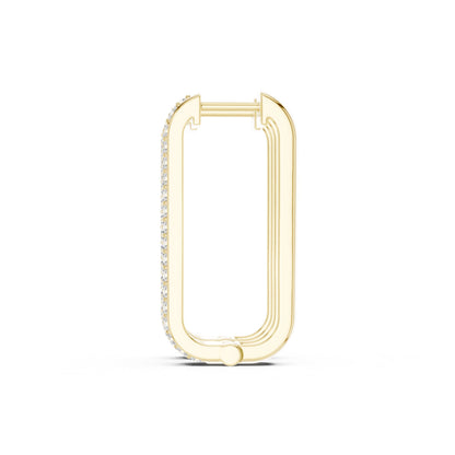 Round Huggie Lab Grown Diamond Earrings