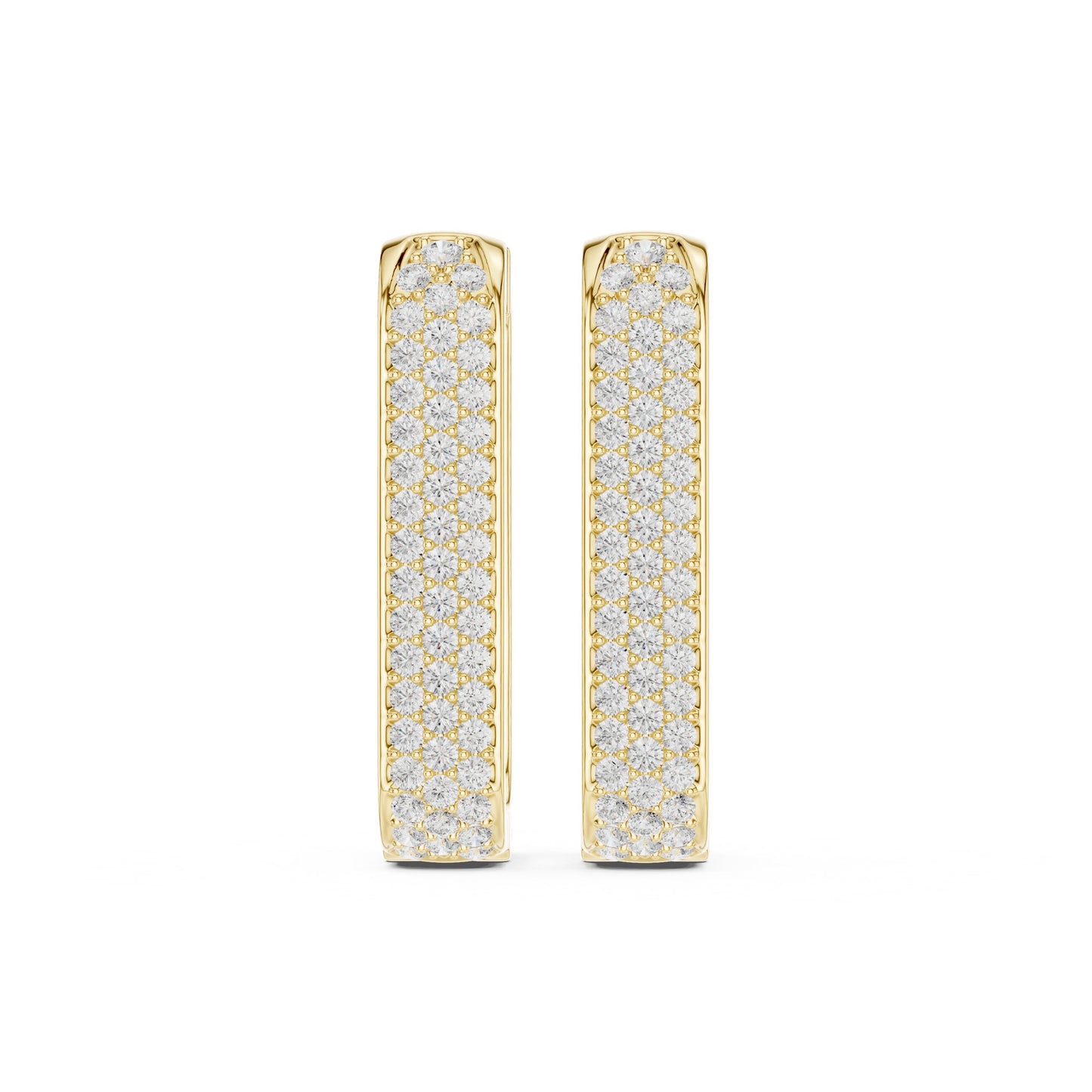 Round Huggie Lab Grown Diamond Earrings