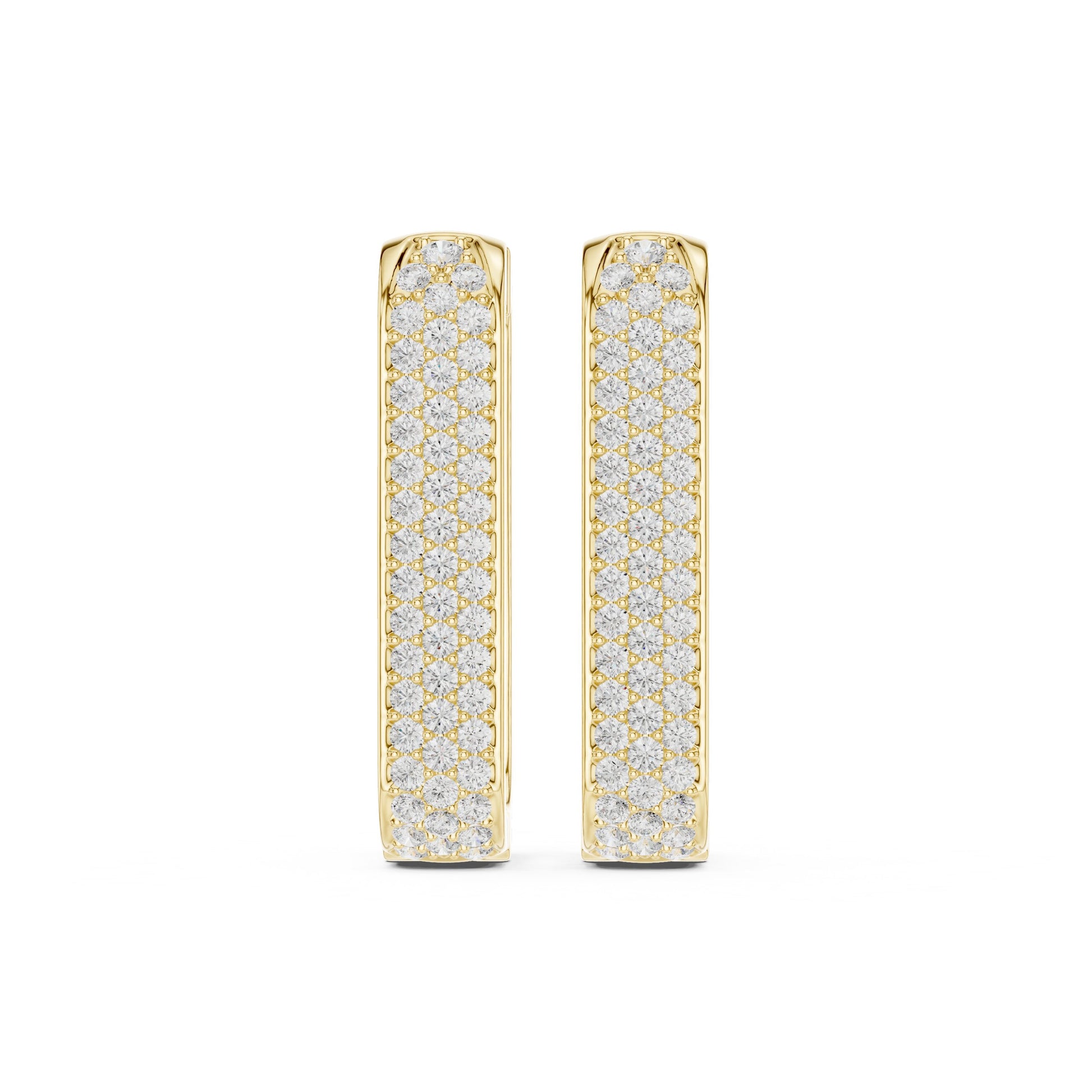 Round Huggie Lab Grown Diamond Earrings