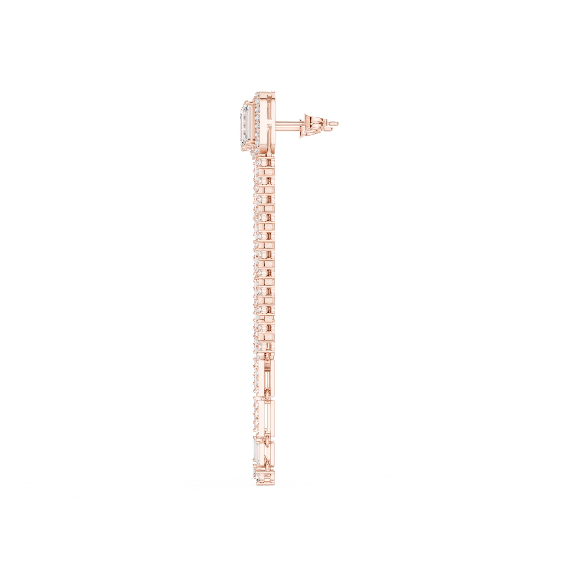 Mixed Shape Lab Grown Diamond Dangle Earrings