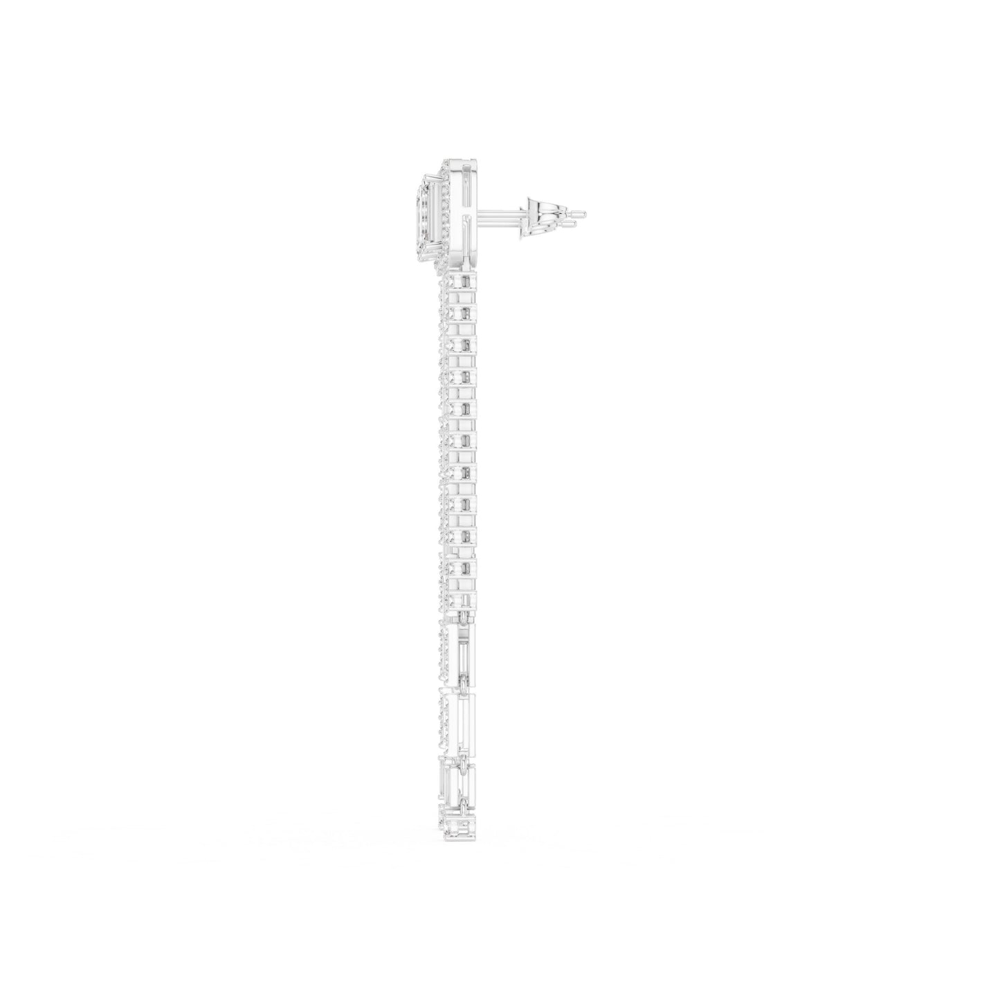 Mixed Shape Lab Grown Diamond Dangle Earrings