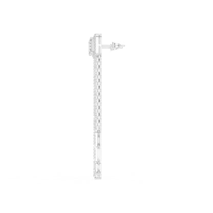 Mixed Shape Lab Grown Diamond Dangle Earrings