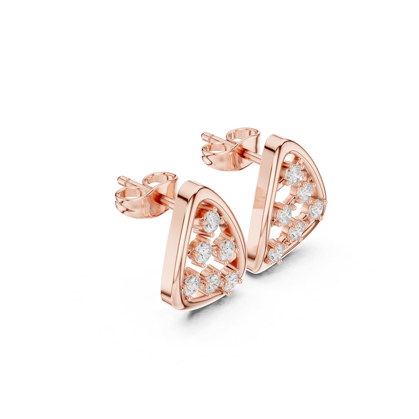 Round Stud Lab Grown Diamond Earrings