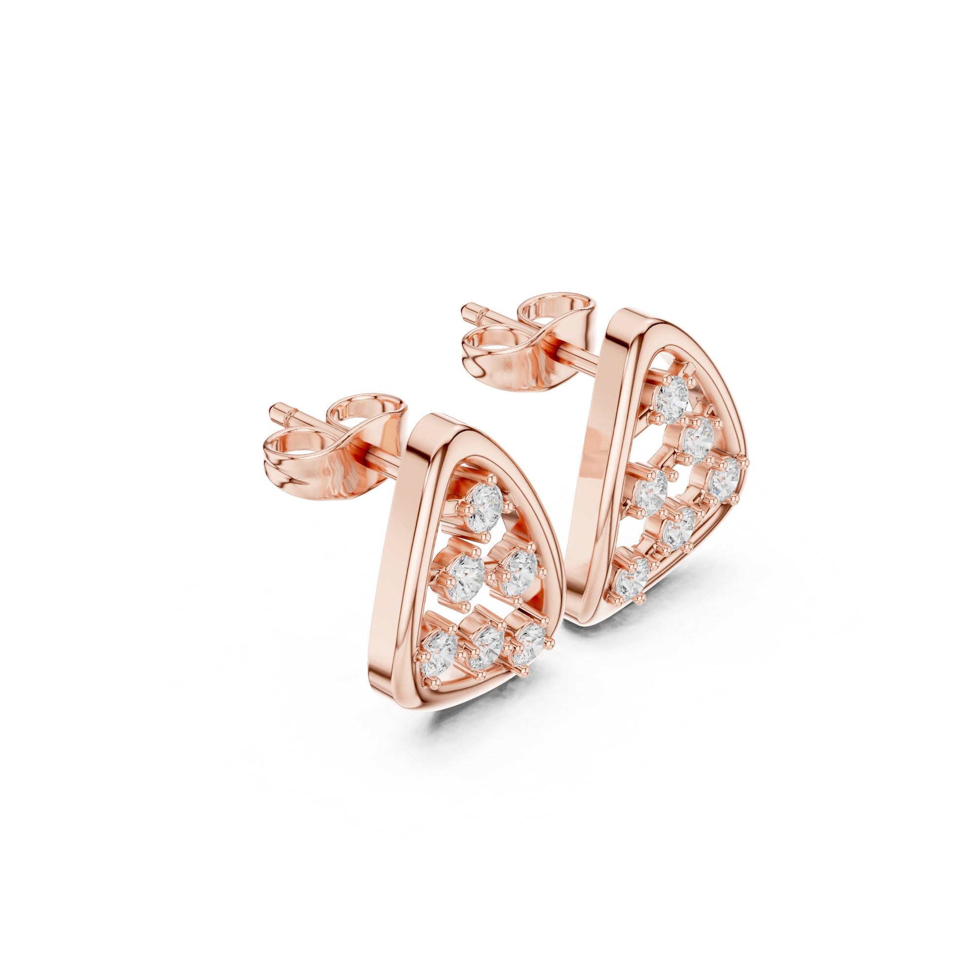 Round Stud Lab Grown Diamond Earrings