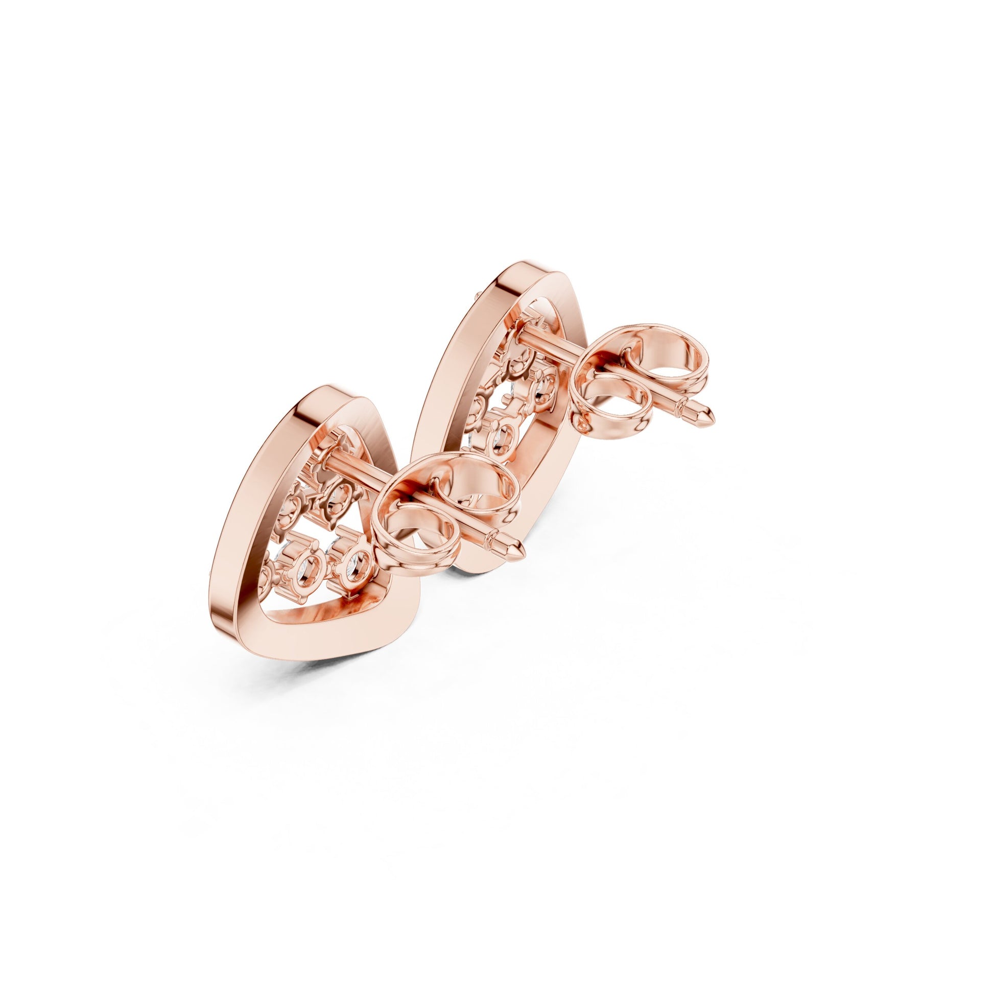 Round Stud Lab Grown Diamond Earrings