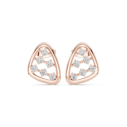Round Stud Lab Grown Diamond Earrings