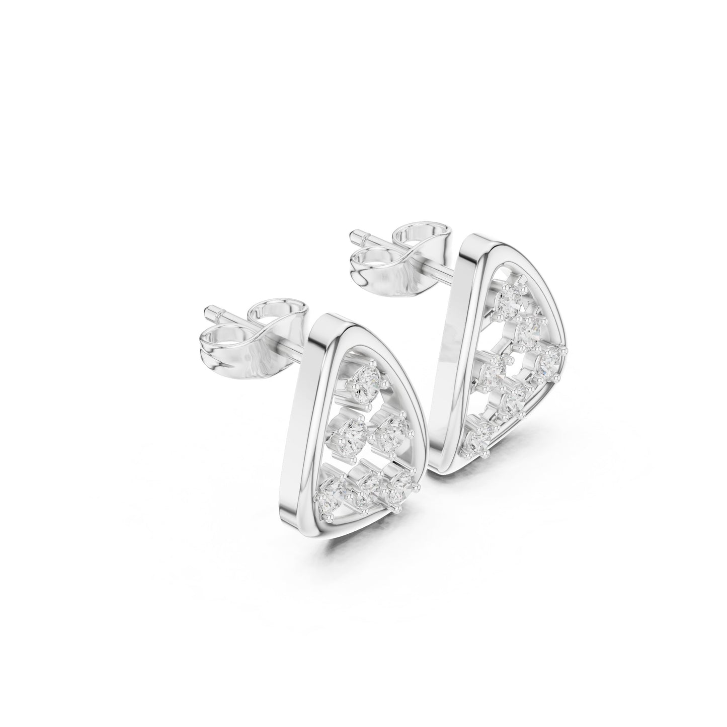 Round Stud Lab Grown Diamond Earrings