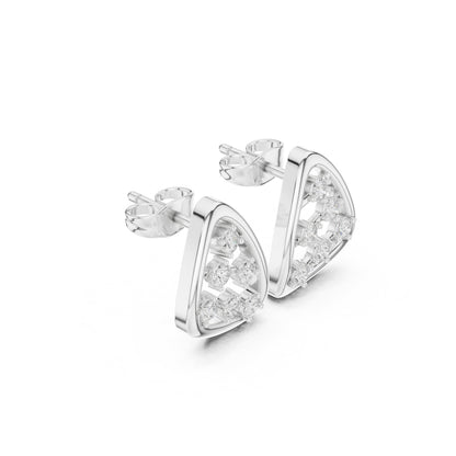 Round Stud Lab Grown Diamond Earrings