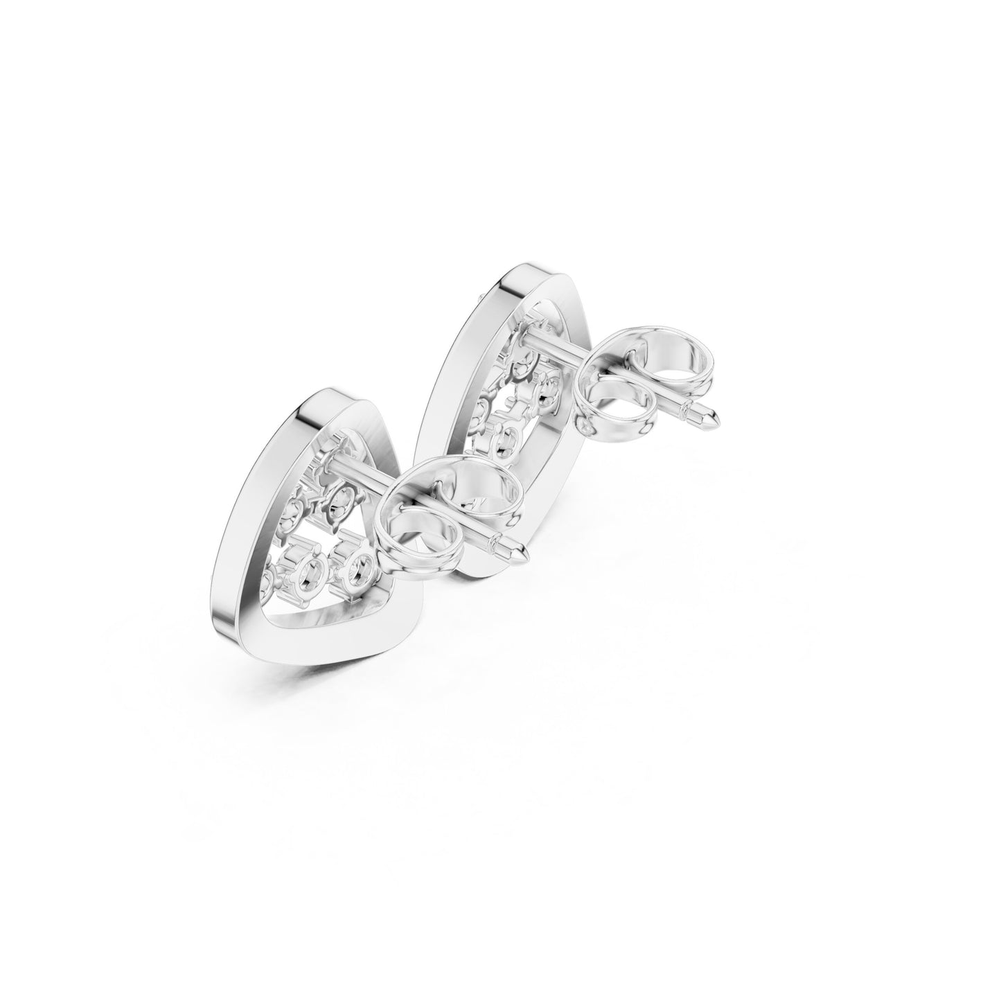 Round Stud Lab Grown Diamond Earrings