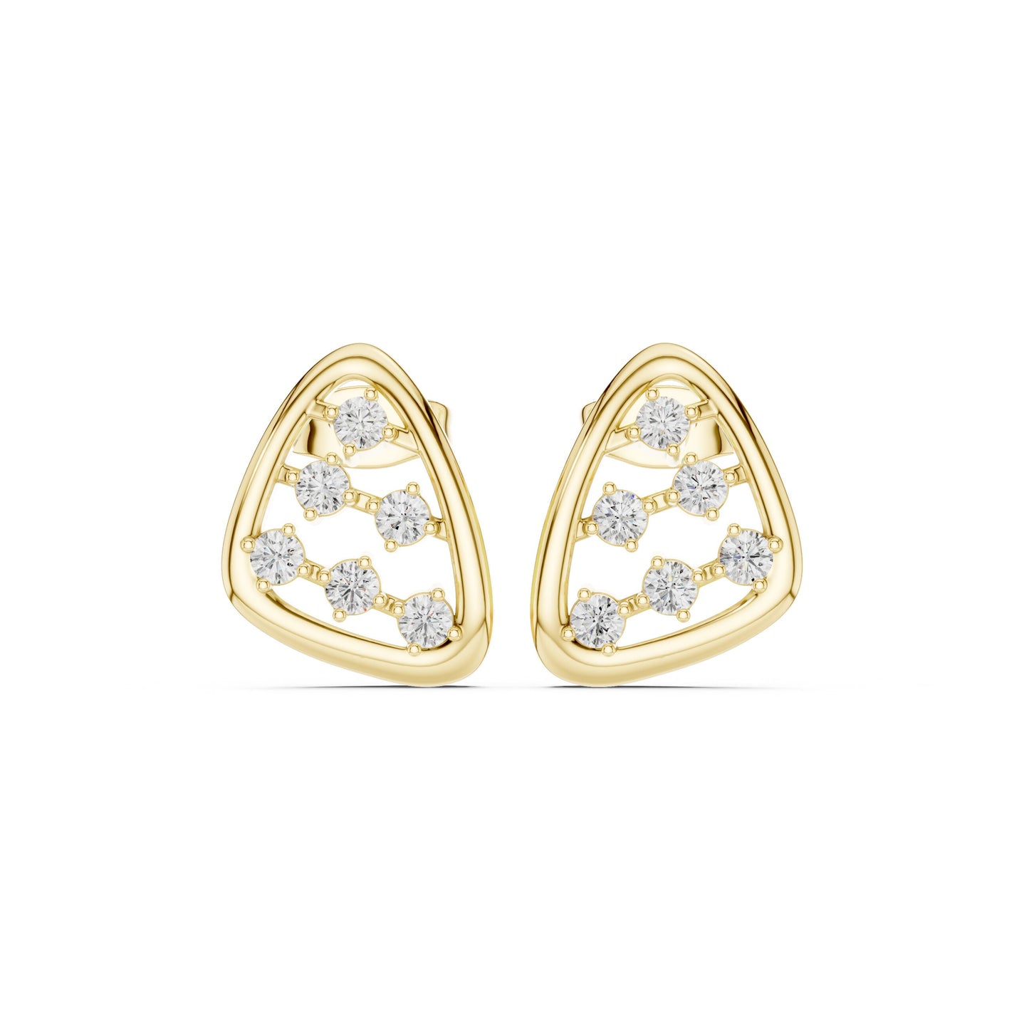 Round Stud Lab Grown Diamond Earrings